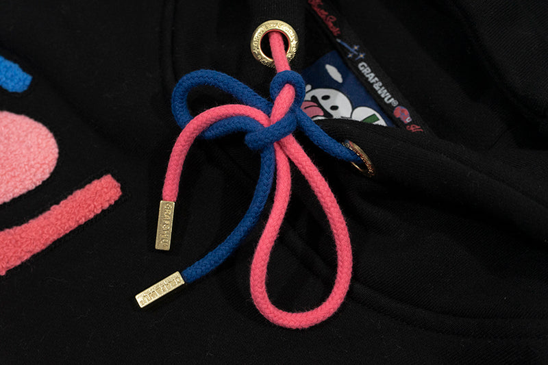 GRAF&WU Sweet Anatomy Cute Ghost Velcro Plush Pink Viscera Fleece Hoodie