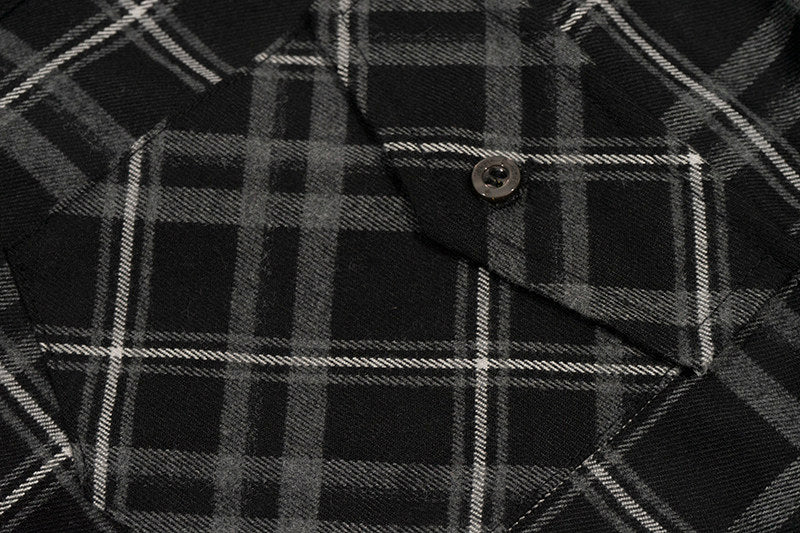 GRAF&WU Brand Giraffe Embroidery Plaid Loose Thin Shirt