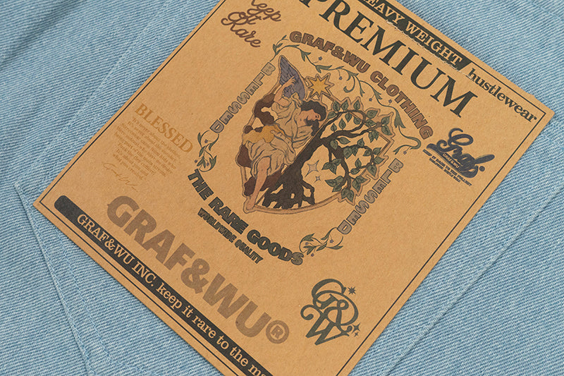 GRAFWU Y2K Sticker Pattern Brand Logo Shorts