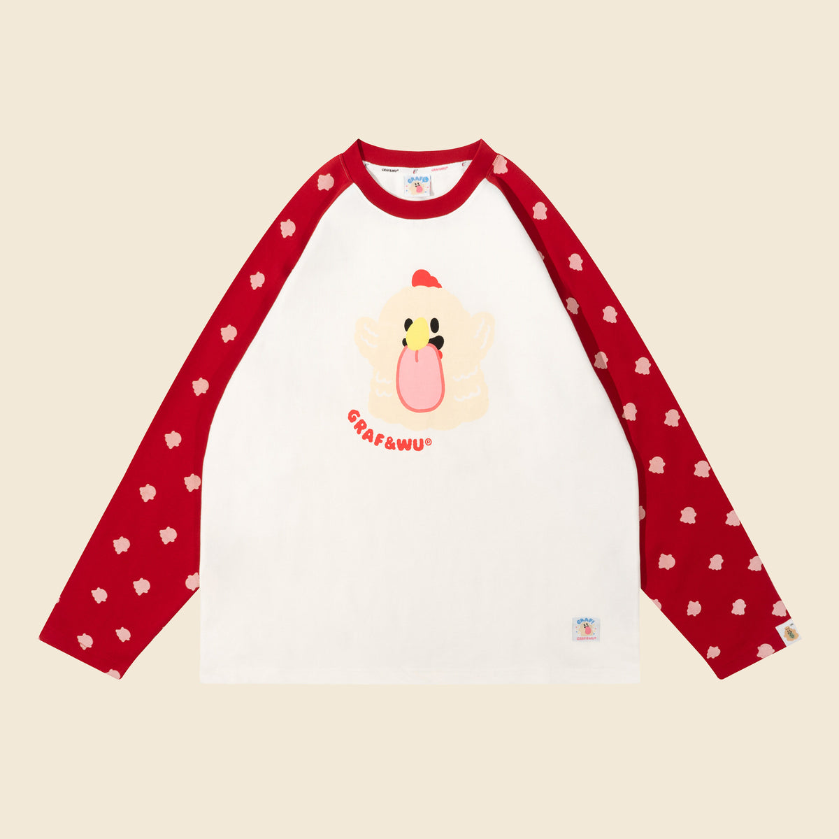 Chinese Zodiac Ghost Raglan Long Sleeve Tee | GRAF&WU