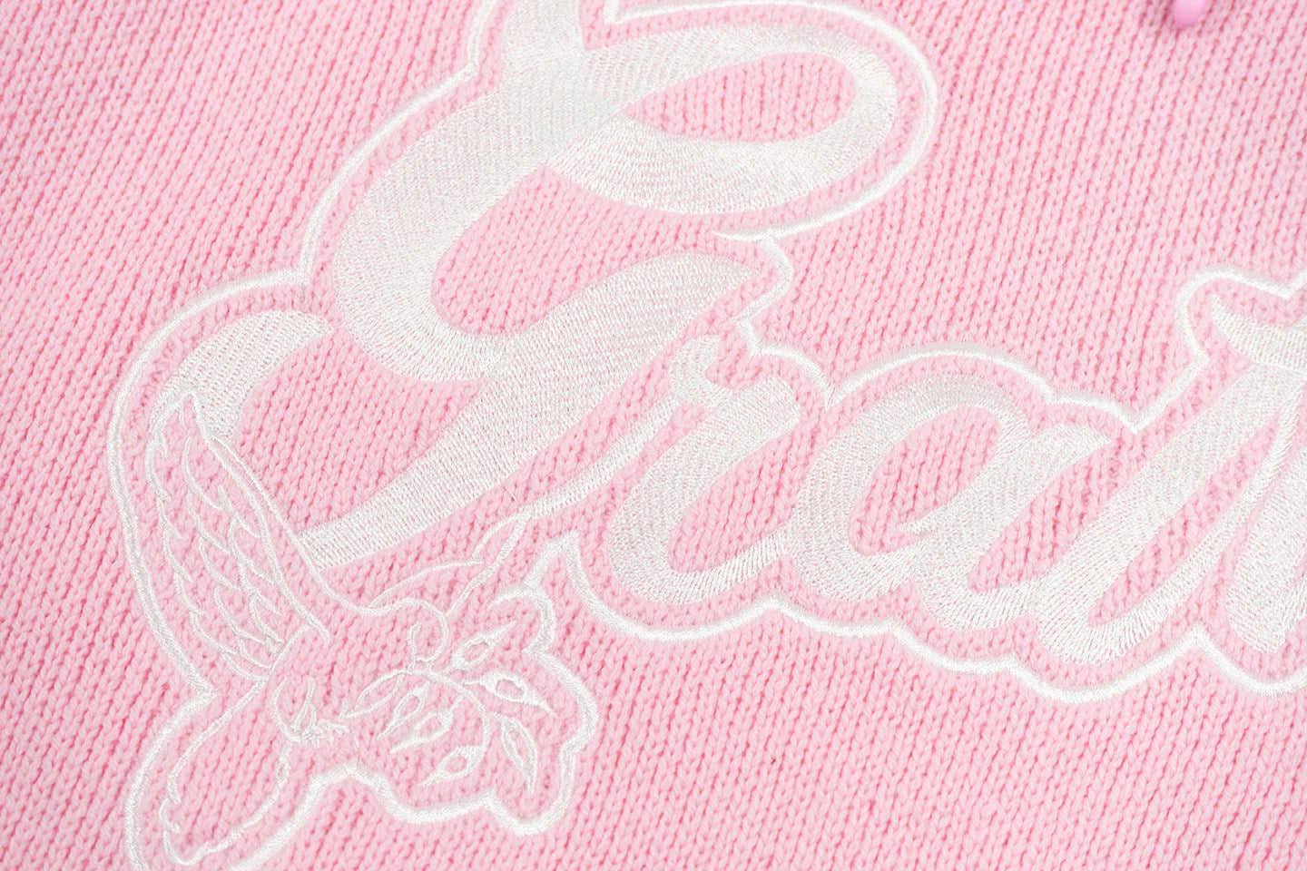 GRAF&WU Trust In Graf Embroidered AK47 Angel Knitted Hoodie Sweater