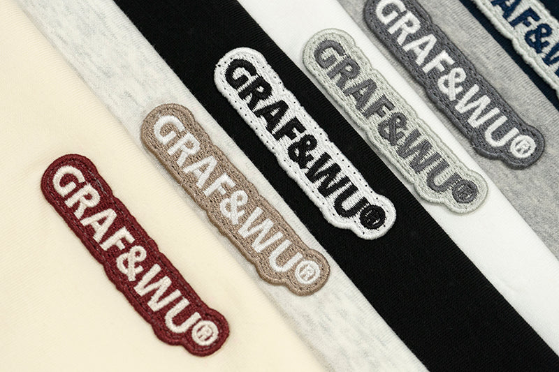 GRAF&WU T-Shirt Street Casual Short-Sleeved Solid Color T-Shirts Men Sports Short Sleeve Daily Streetwear