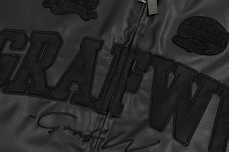 GRAF&WU Racing Gascar Series Retro Leather Jacket