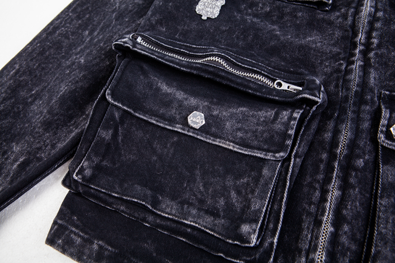 GRAF&WU Metal AK47 Angel Giraffe Military Multi-Pocket Jacket | Tactical Streetwear