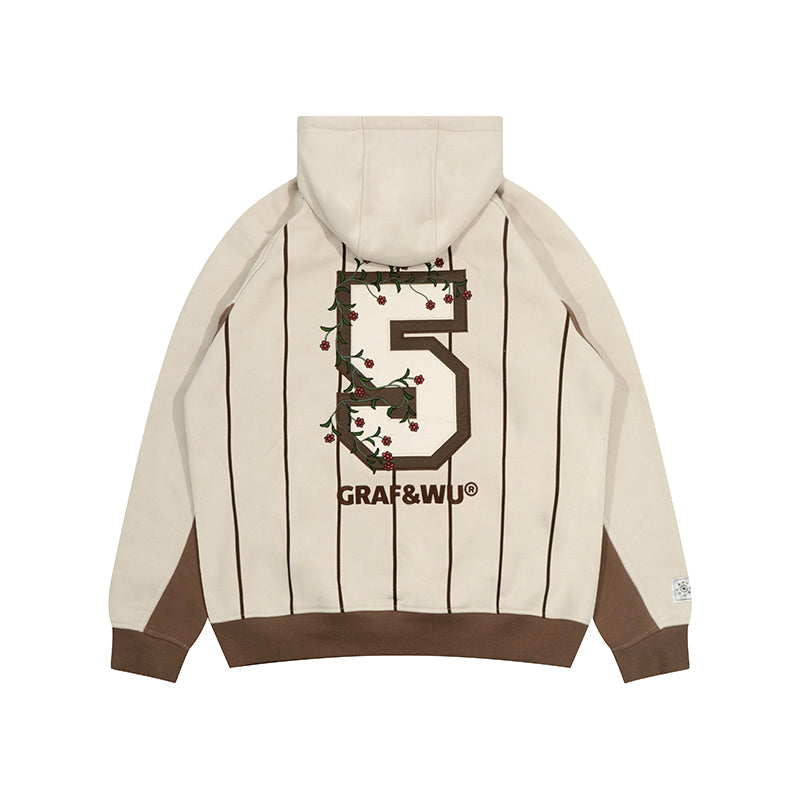 GRAF&WU Blokecore Football Team Floral Angel Devil Fleece Hoodie