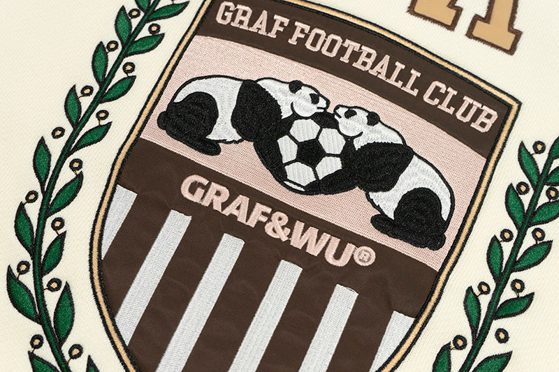 GRAF&WU Blokecore Football Club Floral Angel Fleece Zip-up Hoodie