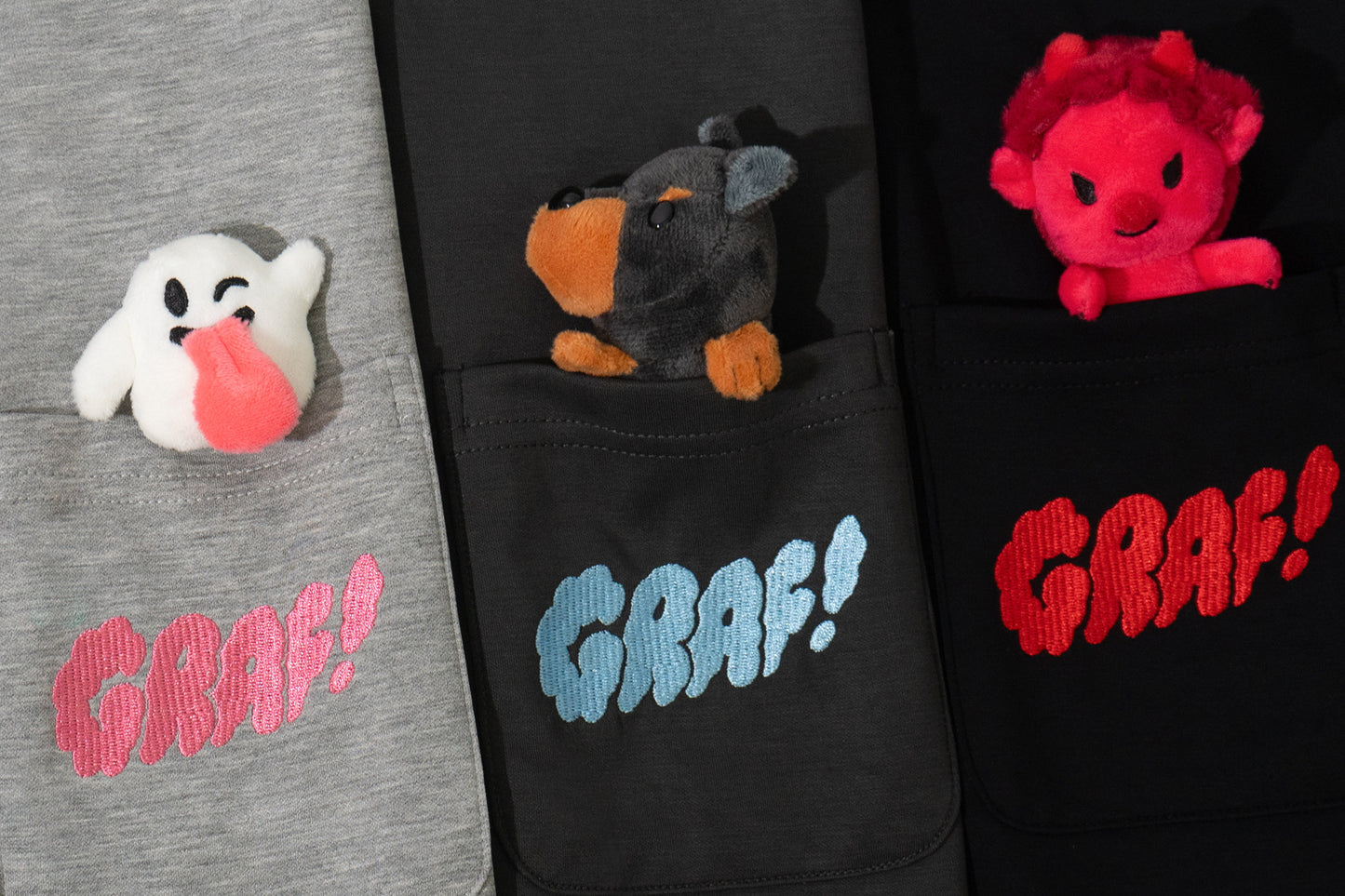 GRAF&WU Pocket Plush Doll Giraffe Angel Cute Ghost Characters Design T-Shirt