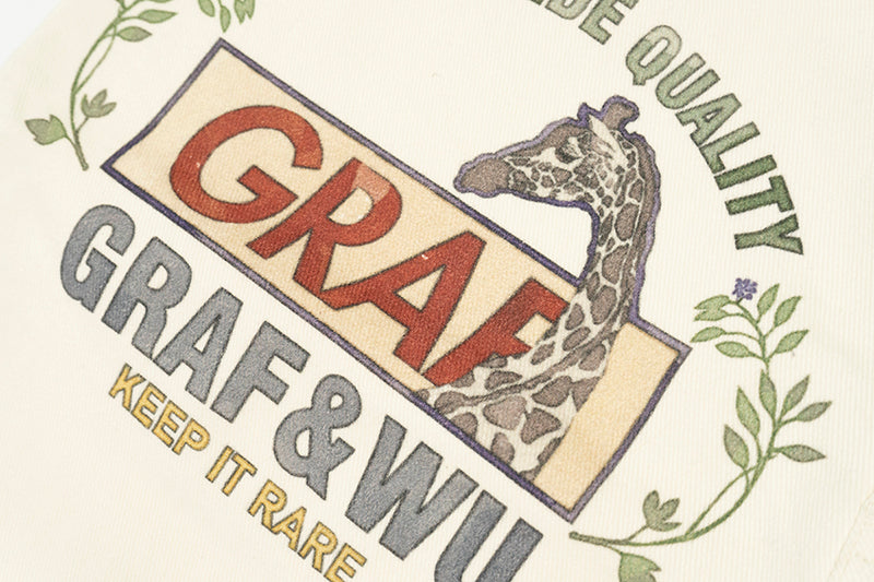 GRAF&WU Brand LOGO Angel Goddess Printing Cargo Pants