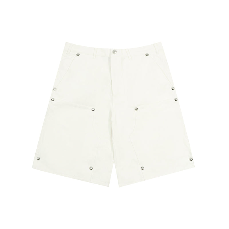 GRAF&WU Shorts Cute Ghost G Letter Logo Shorts Casual Solid Color Cargo Pants Men Women Cotton Shorts Hip-Hop Trend Pants