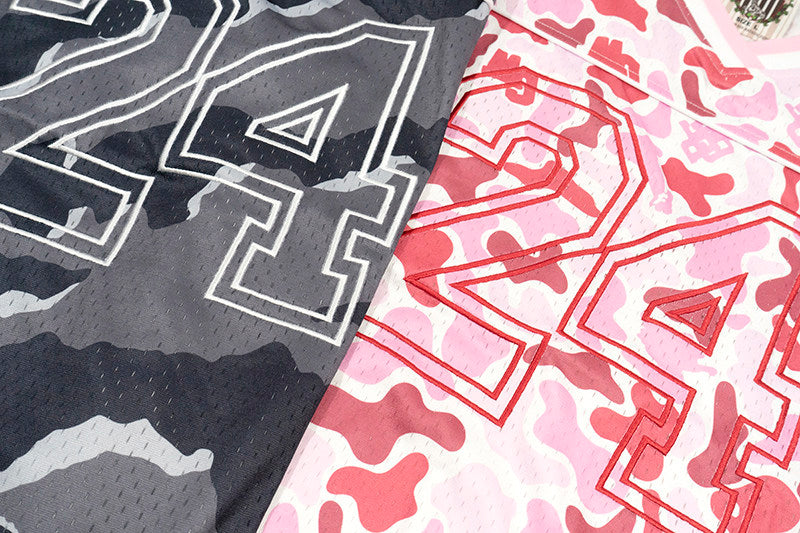 GRAF&WU No.24 Embroidered Mesh Street Camouflage Loose Short-sleeved Jersey