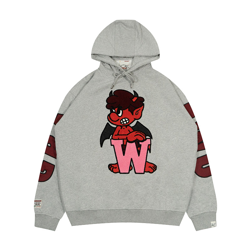 GRAF&WU Angel G Devil W Towel Embroidery Hoodie