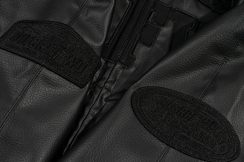 GRAF&WU Racing Gascar Series Retro Leather Jacket