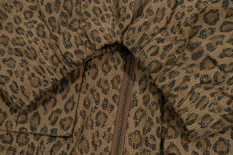 GRAF&WU Vintage Camouflage Leopard Pattern Thick Jacket