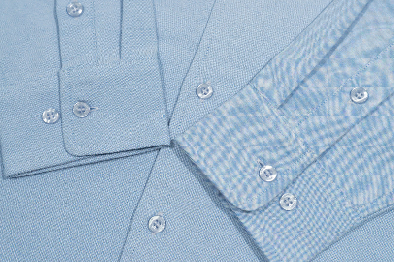 GRAFWU Brand Gradient Letter Embroidery Oxford Shirt