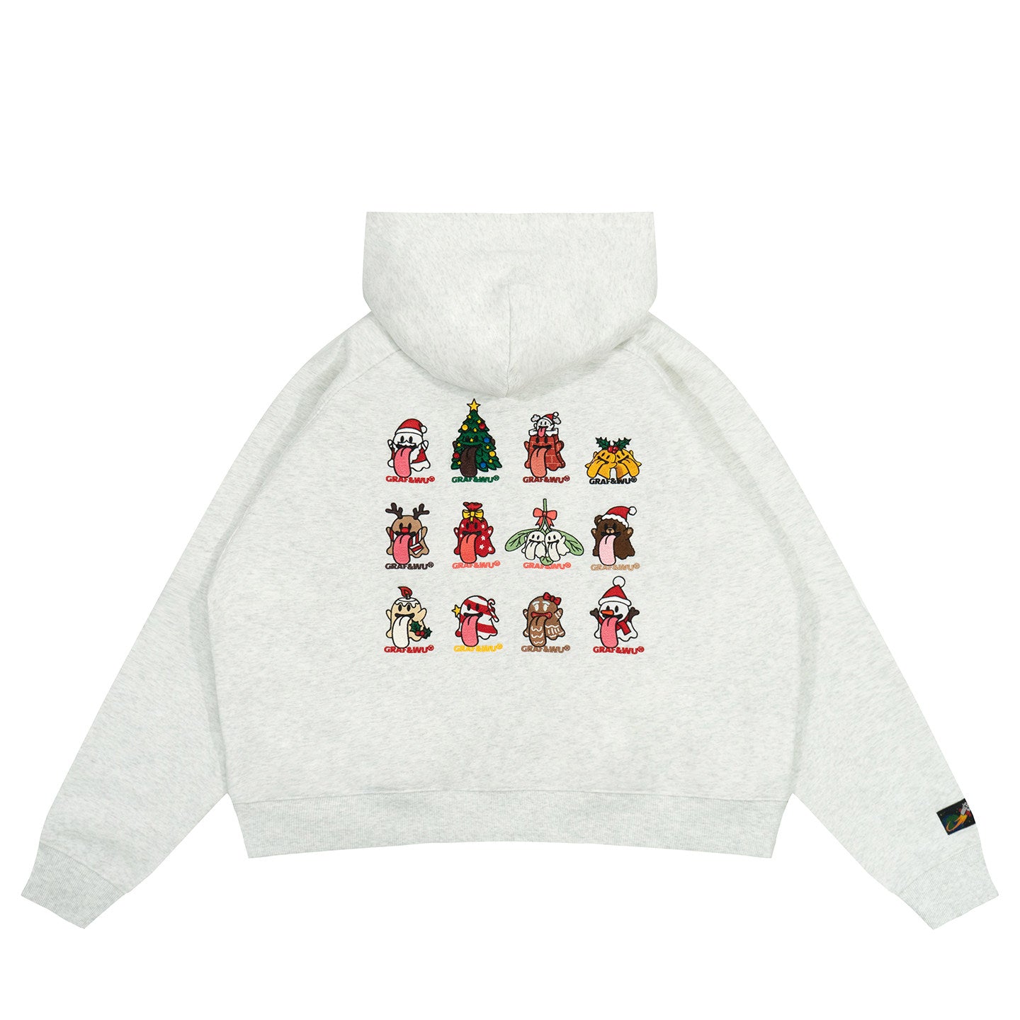 GRAF&WU 12 Christmas Cute Ghost Retro Fleece Cardigan Fur Hat