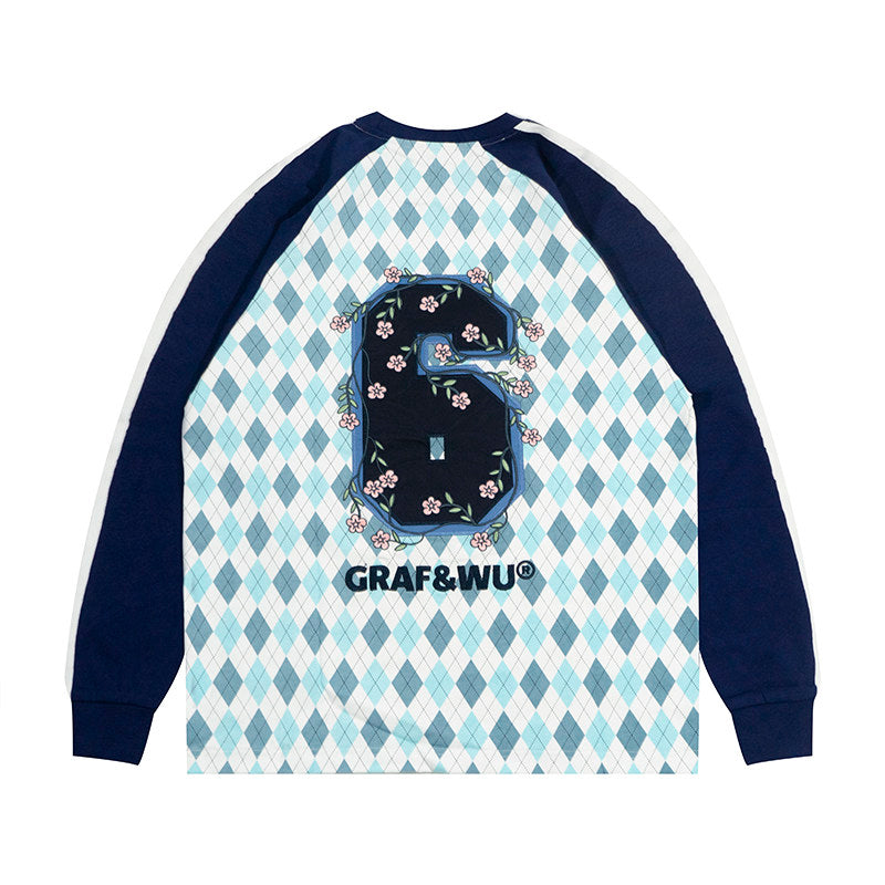 GRAF&WU Football Club Bloke core Floral Embroidery Long-Sleeve T-Shirt