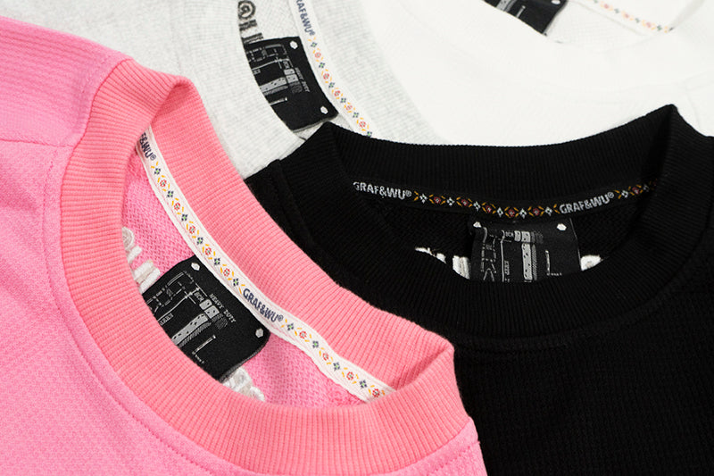 GRAF&WU Giraffe Embroidery Logo Layered Look long-sleeved Shirt