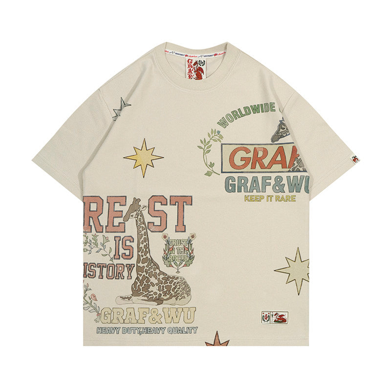 GRAF&WU Ivy Goddess Blessing Graphic Print Streetwear T-shirt
