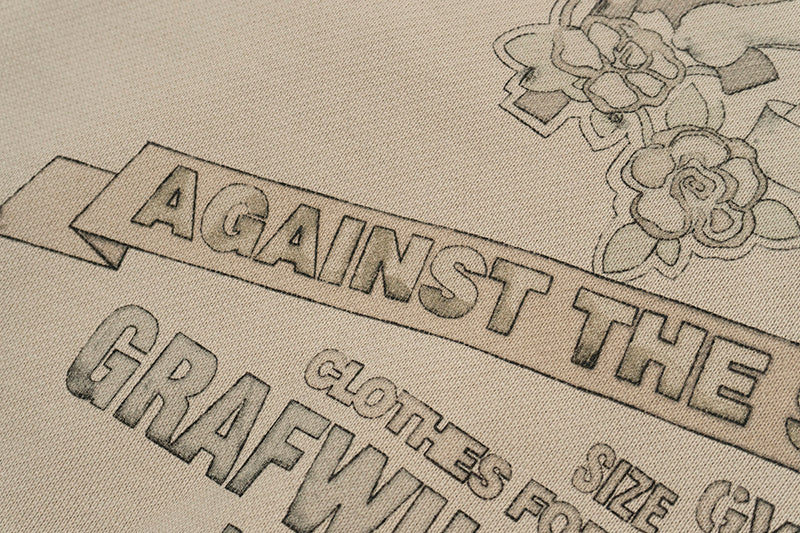 GRAF&WU Vintage AK47 Angel Barn Thick Fleece Zip-up Hoodie