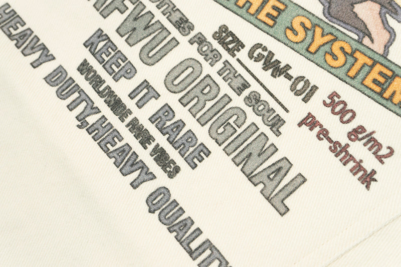 GRAF&WU Brand LOGO Angel Goddess Printing Cargo Pants