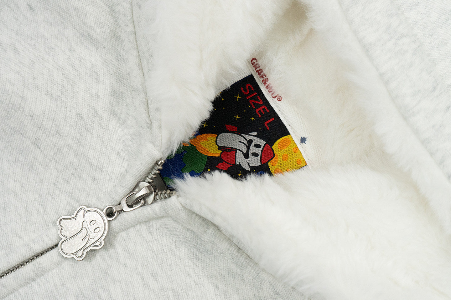 GRAF&WU 12 Christmas Cute Ghost Retro Fleece Cardigan Fur Hat