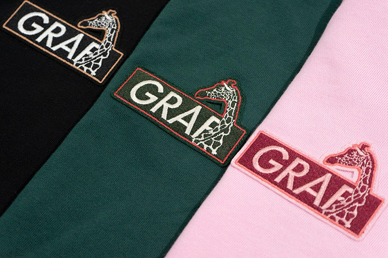 GRAF&WU Blokecore Floral Embroidery Thin Layered Look Jersey Hoodie