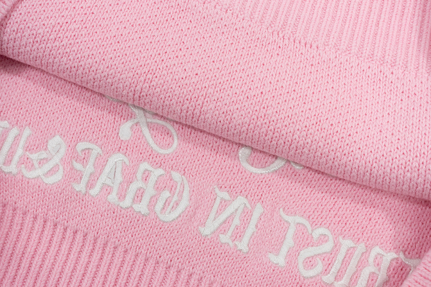 GRAF&WU Trust In Graf Embroidered AK47 Angel Knitted Hoodie Sweater