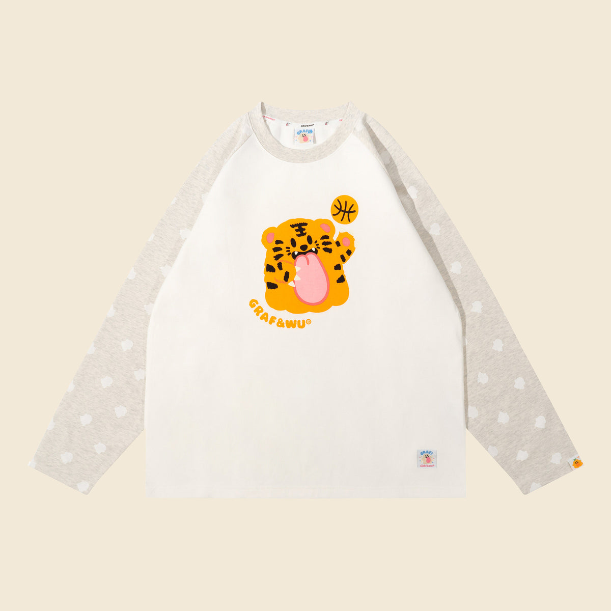 Chinese Zodiac Ghost Raglan Long Sleeve Tee | GRAF&WU