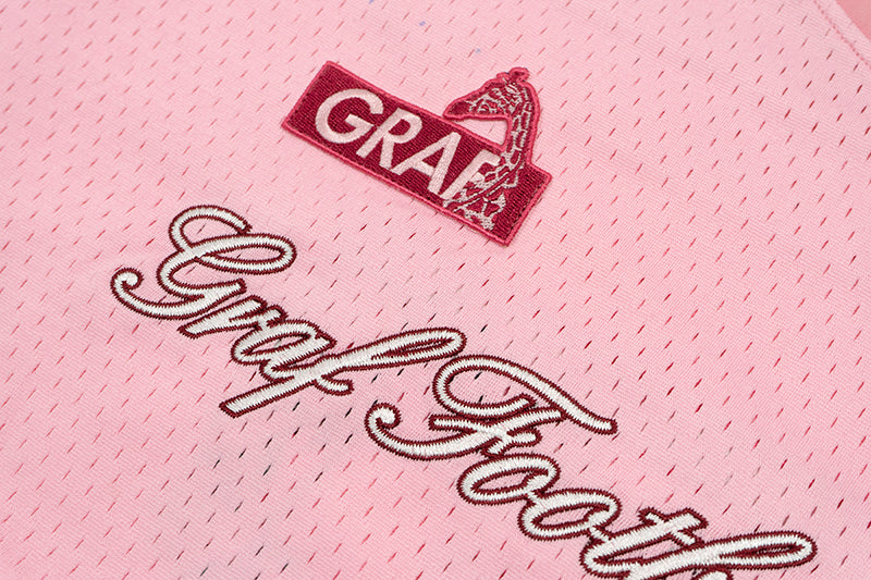 GRAF&WU T-shirt【Football Club】Floral Embroidery Short Sleeve Ice Hockey Sports Mesh Jersey Men's Breathable Cool Summer Short Sleeves