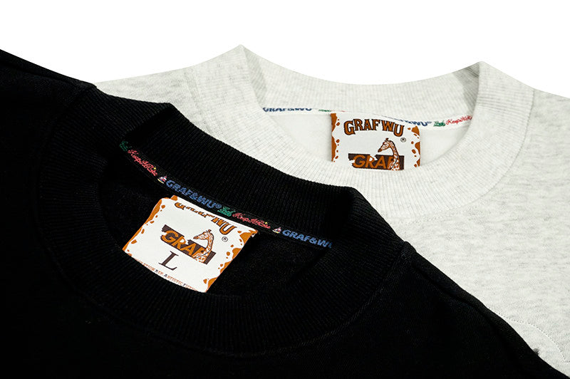 GRAF&WU Classic Erosion 2.0 3D Design Casual Fleece Crew Neck Sweatshirt