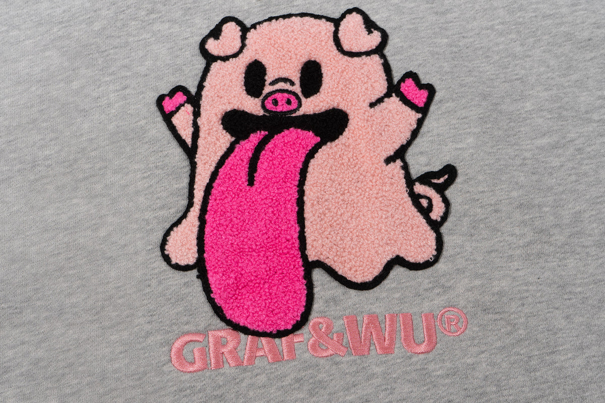 GRAF&WU Chinese Zodiac Character Loose-Fit Hoodie