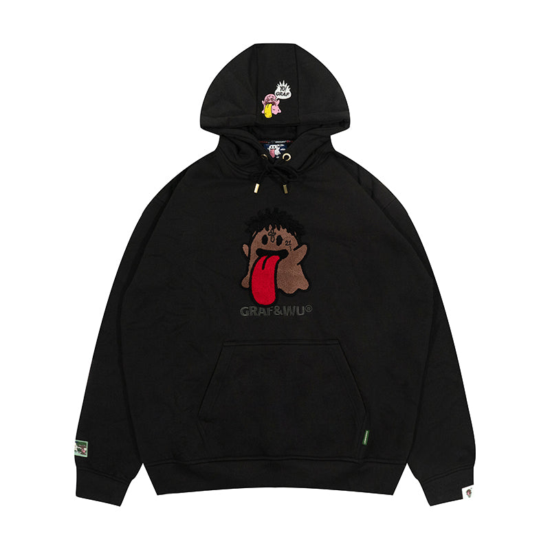 GRAF&WU New School Rapper BooGhost Design Fleece Hoodie