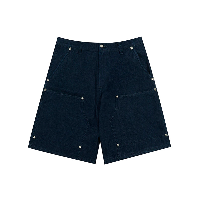 GRAF&WU Shorts Cute Ghost G Letter Logo Shorts Casual Solid Color Cargo Pants Men Women Cotton Shorts Hip-Hop Trend Pants