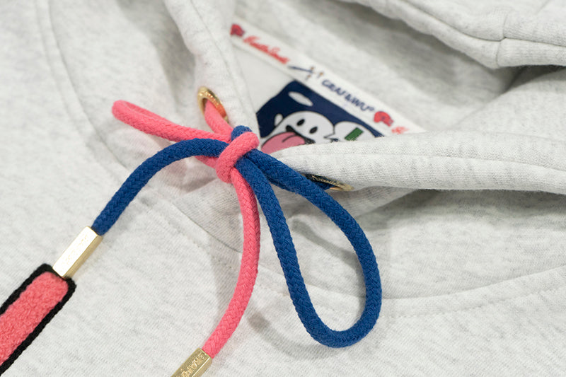 GRAF&WU Sweet Anatomy Cute Ghost Velcro Plush Pink Viscera Fleece Hoodie