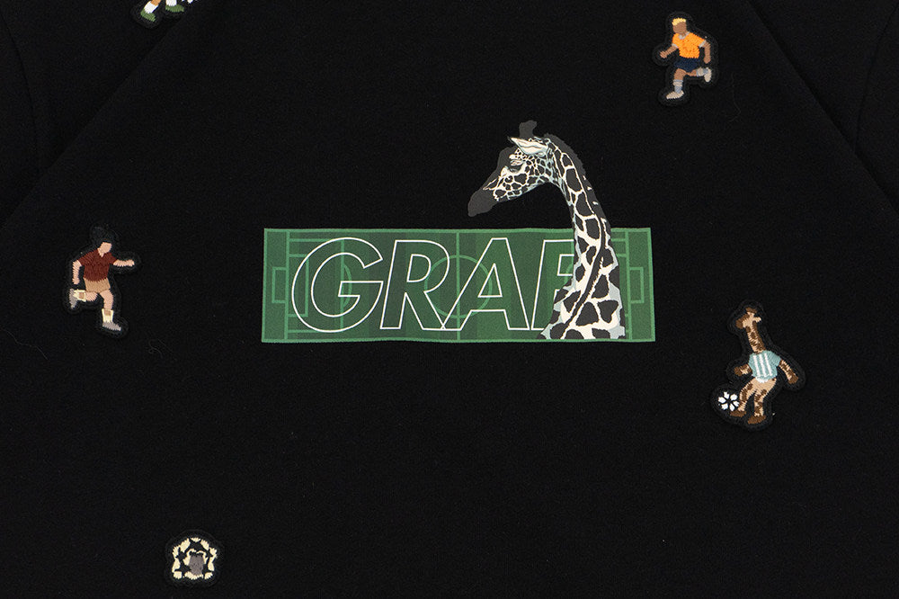 GRAF&WU Mini Embroidered Giraffe Athletic Fashion T-shirt