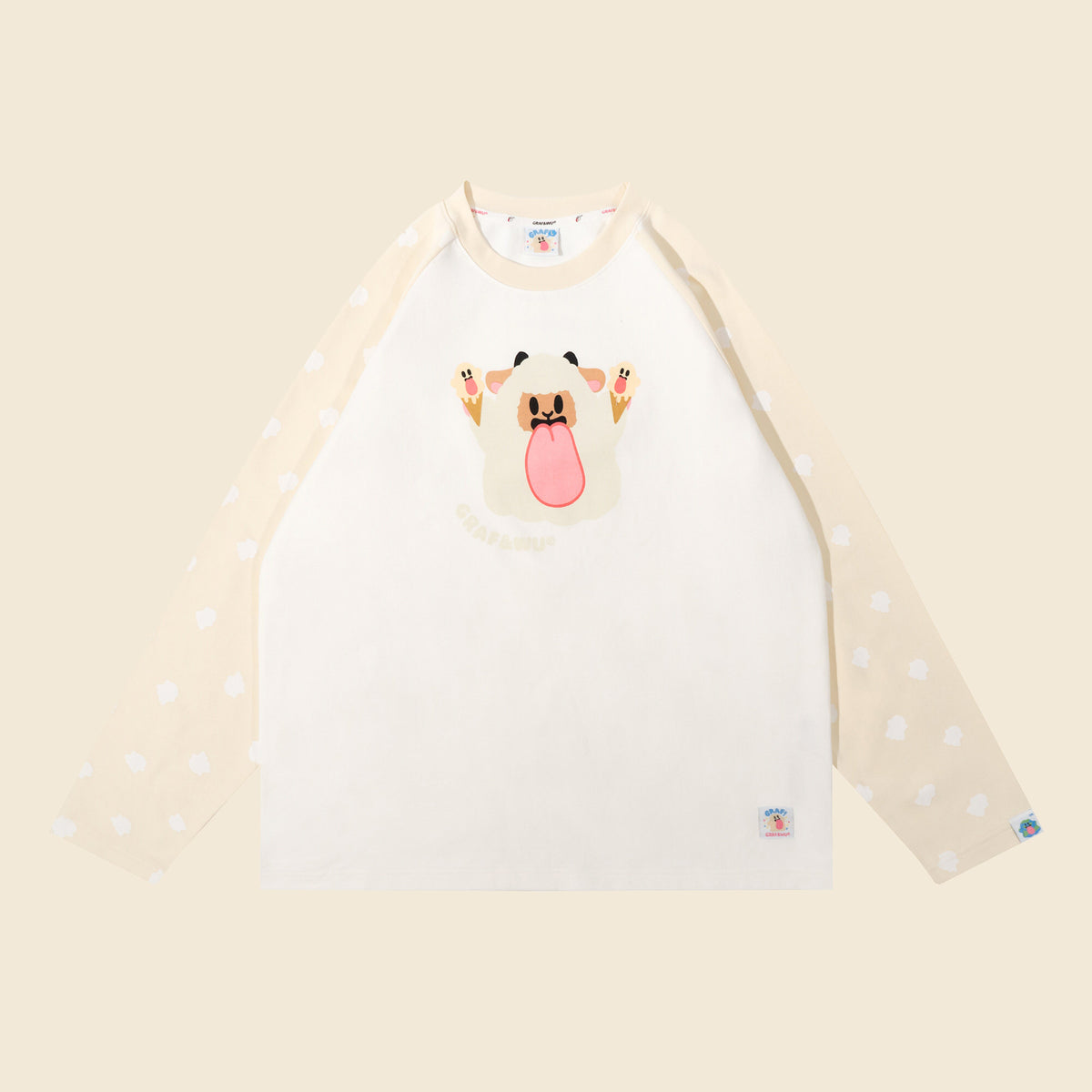 Chinese Zodiac Ghost Raglan Long Sleeve Tee | GRAF&WU