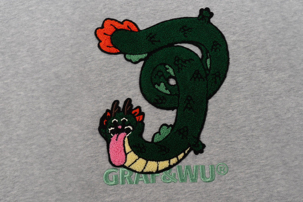 GRAF&WU Chinese Zodiac Character Loose-Fit Hoodie