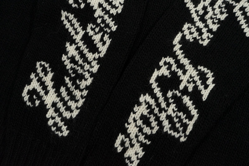 GRAF&WU Giraffe Logo Sweater Knit Zip-Up Coat - Premium Streetwear