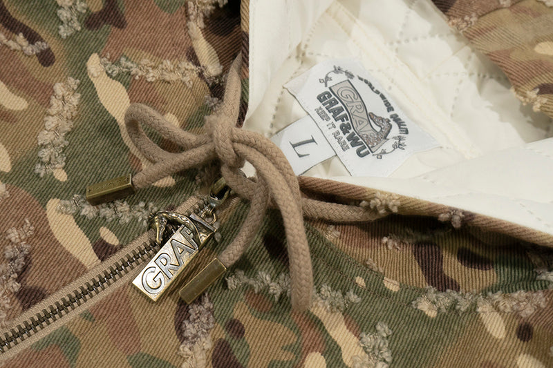 GRAF&WU Vintage Camouflage Leopard Pattern Thick Jacket