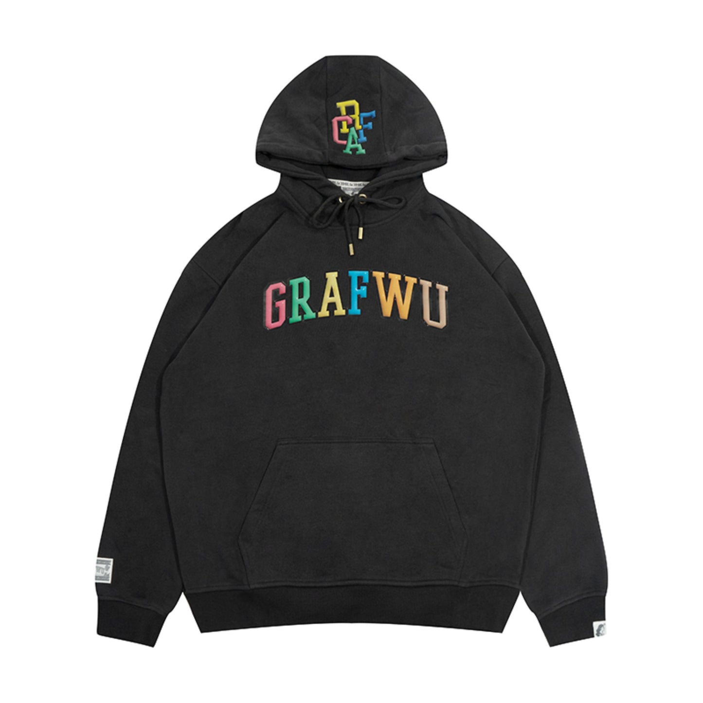 GRAF&WU Expansion Effect Inflatable Visual Printed Fleece Thick Hoodie