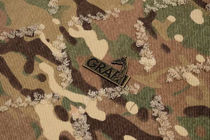 GRAF&WU Vintage Camouflage Leopard Pattern Thick Jacket