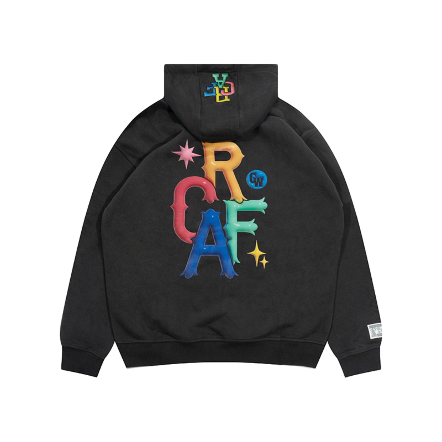 GRAF&WU Expansion Effect Inflatable Visual Printed Fleece Thick Hoodie