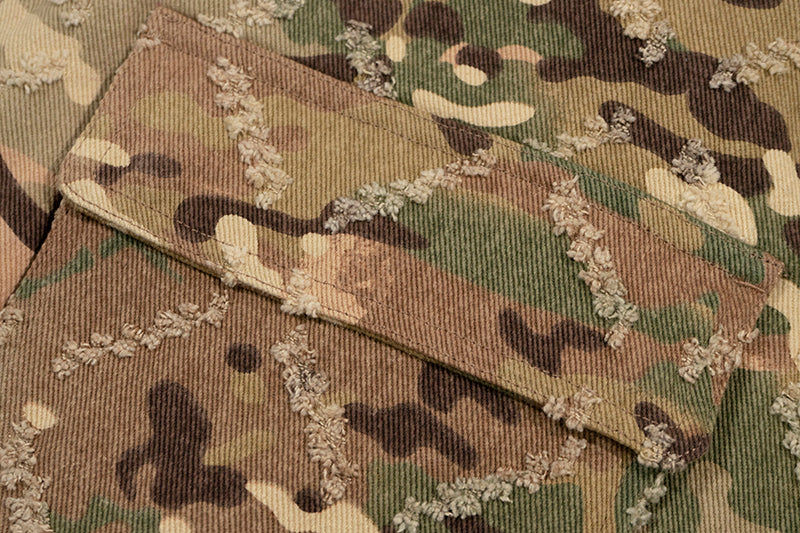 GRAF&WU Vintage Camouflage Leopard Pattern Thick Jacket