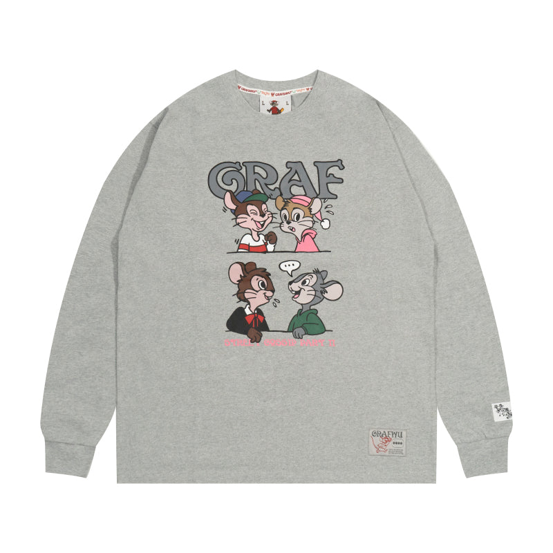 GRAF&WU Street Gossip Series Angel Doberman Long-sleeves Shirt