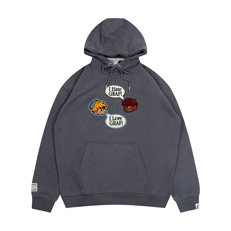 GRAF&WU 9 Relationships Love Family Friend Fleece Hoodie