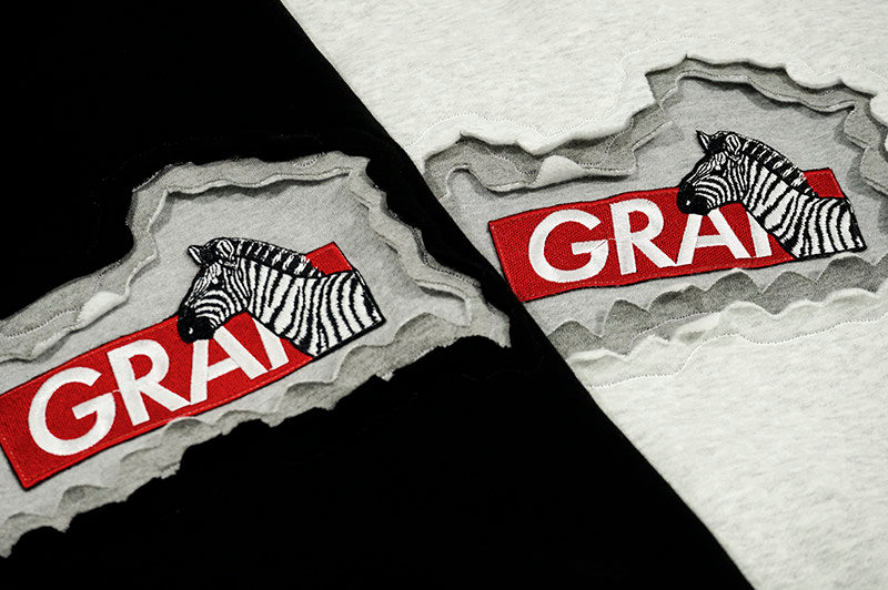 GRAF&WU Classic Erosion 2.0 3D Design Casual Fleece Crew Neck Sweatshirt