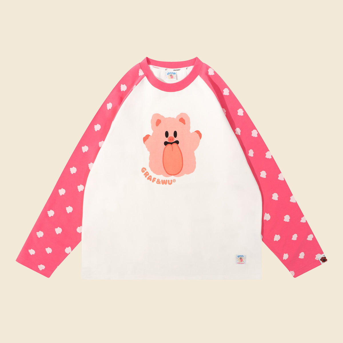 Chinese Zodiac Ghost Raglan Long Sleeve Tee | GRAF&WU
