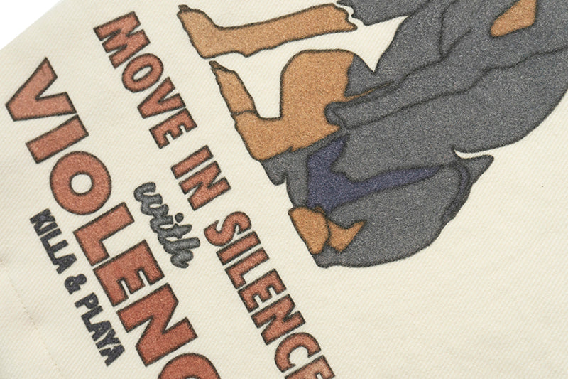 GRAF&WU Brand LOGO Angel Goddess Printing Cargo Pants