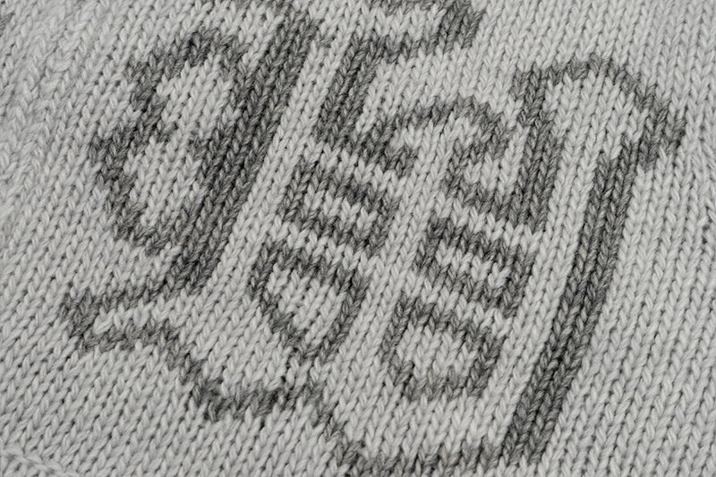 GRAF&WU Giraffe Logo Sweater Knit Zip-Up Coat - Premium Streetwear