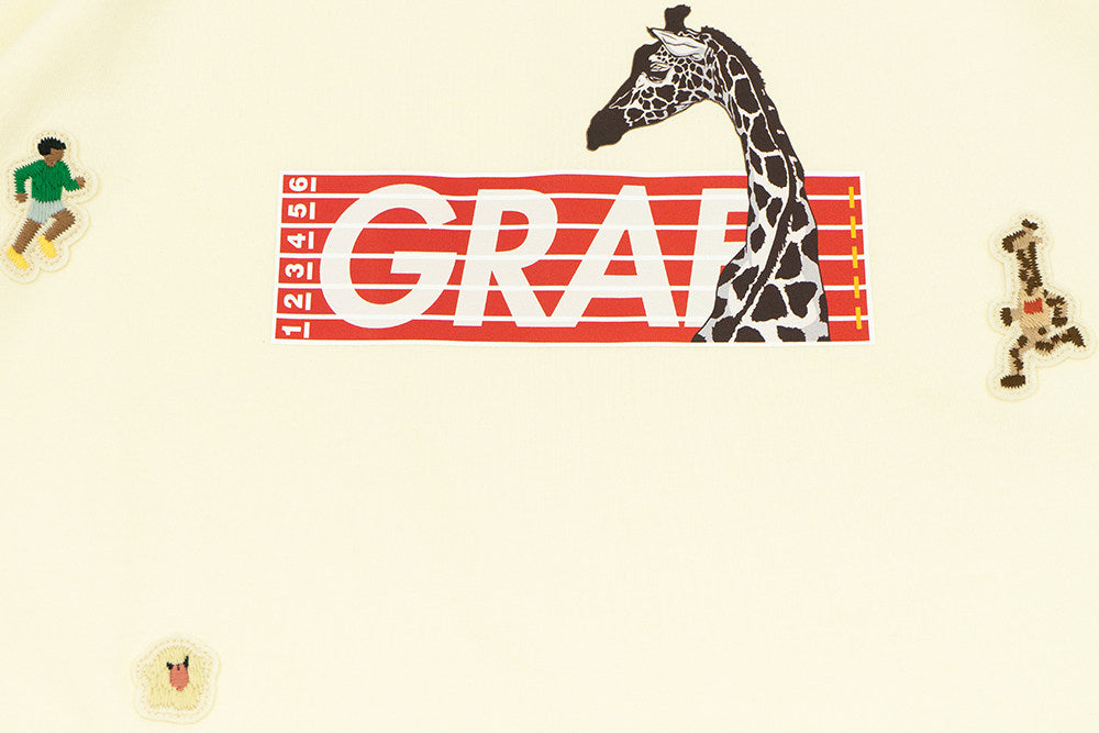 GRAF&WU Mini Embroidered Giraffe Athletic Fashion T-shirt